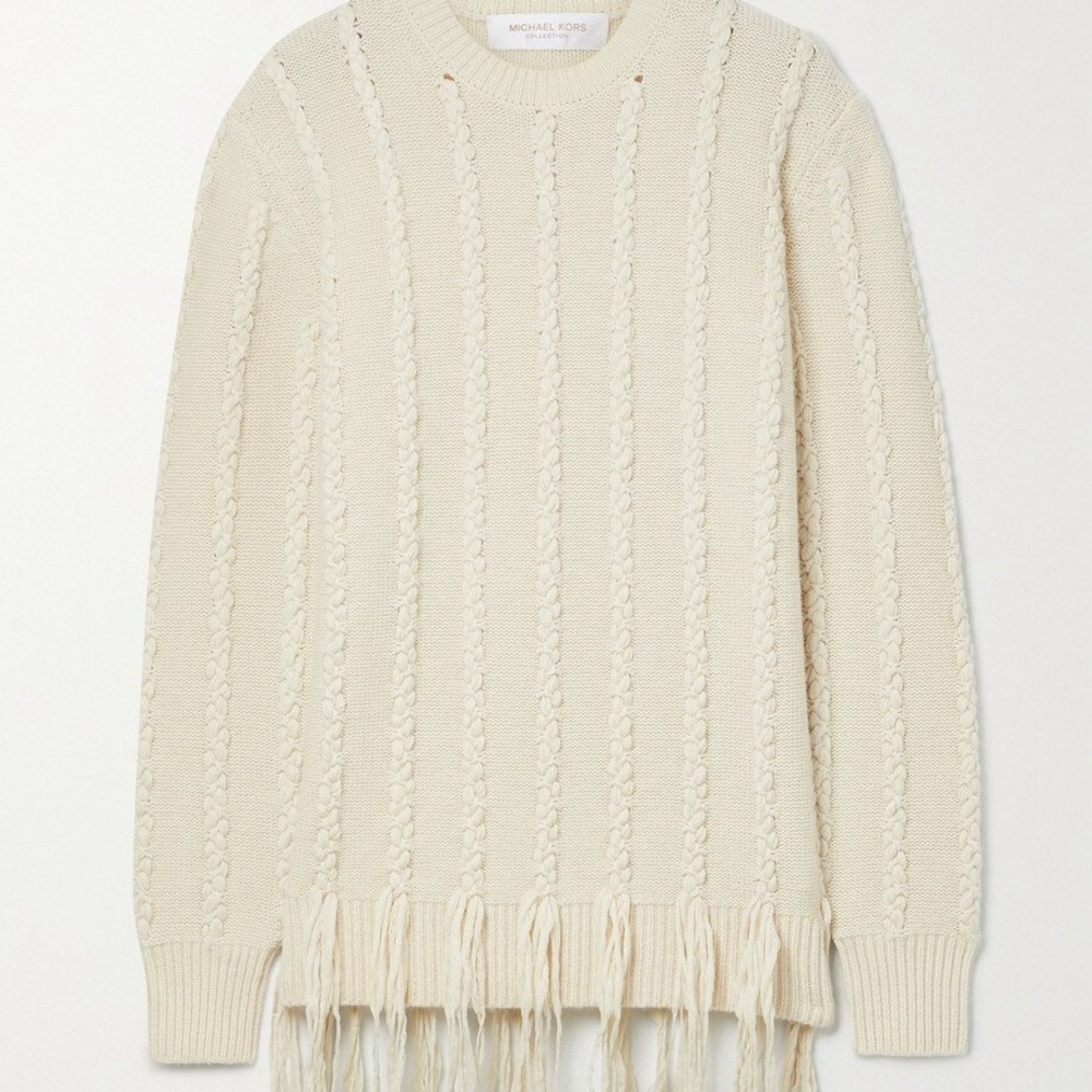 Michael Kors Collection's sweater is knitted from soft cashmere - the yarns